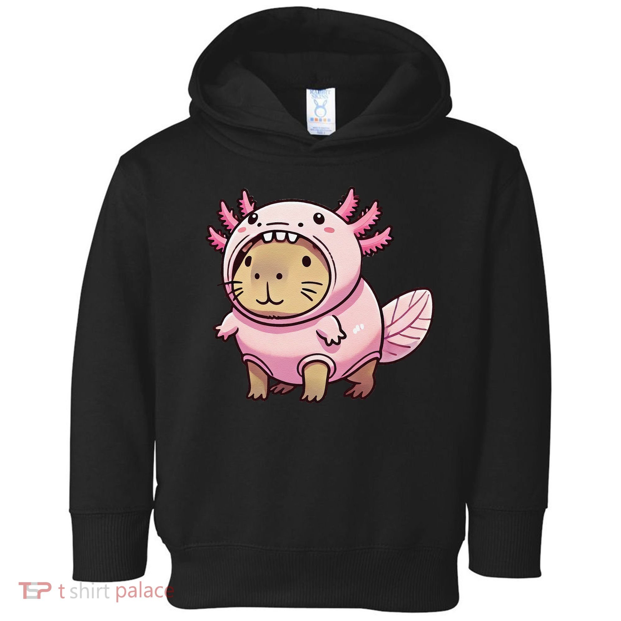 Kawaii Capybara Axolotl Toddler Hoodie