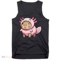 Kawaii Capybara Axolotl Tank Top thumb 0