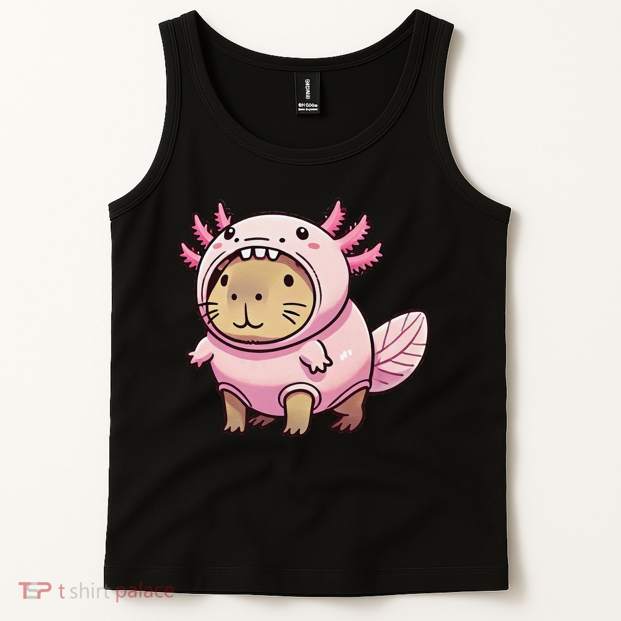 Kawaii Capybara Axolotl Tank Top