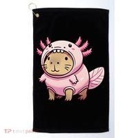 Kawaii Capybara Axolotl Golf Towel thumb 0