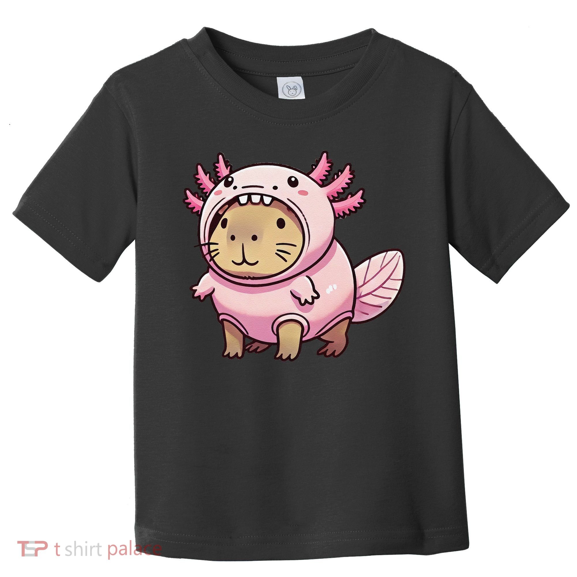 Kawaii Capybara Axolotl Toddler T-Shirt