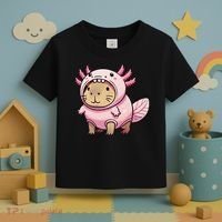 Kawaii Capybara Axolotl Toddler T-Shirt thumb 3