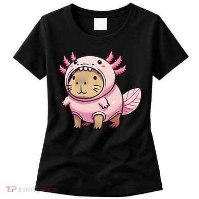 Kawaii Capybara Axolotl Women's T-Shirt