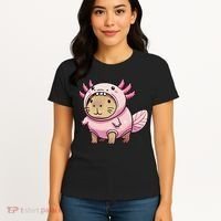 Kawaii Capybara Axolotl Women's T-Shirt thumb 4
