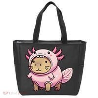 Kawaii Capybara Axolotl Tote Bag thumb 0