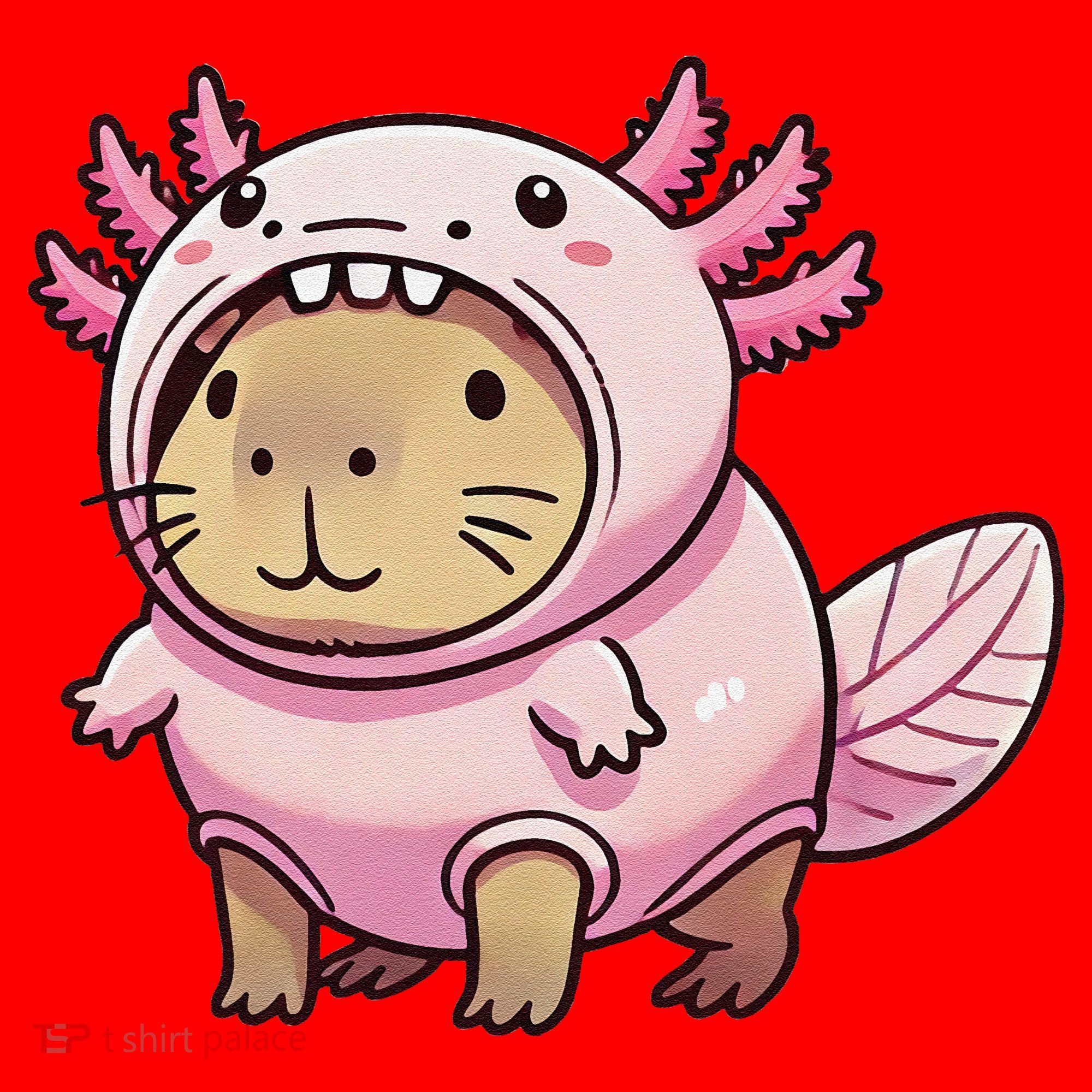 Kawaii Capybara Axolotl Santa Hat