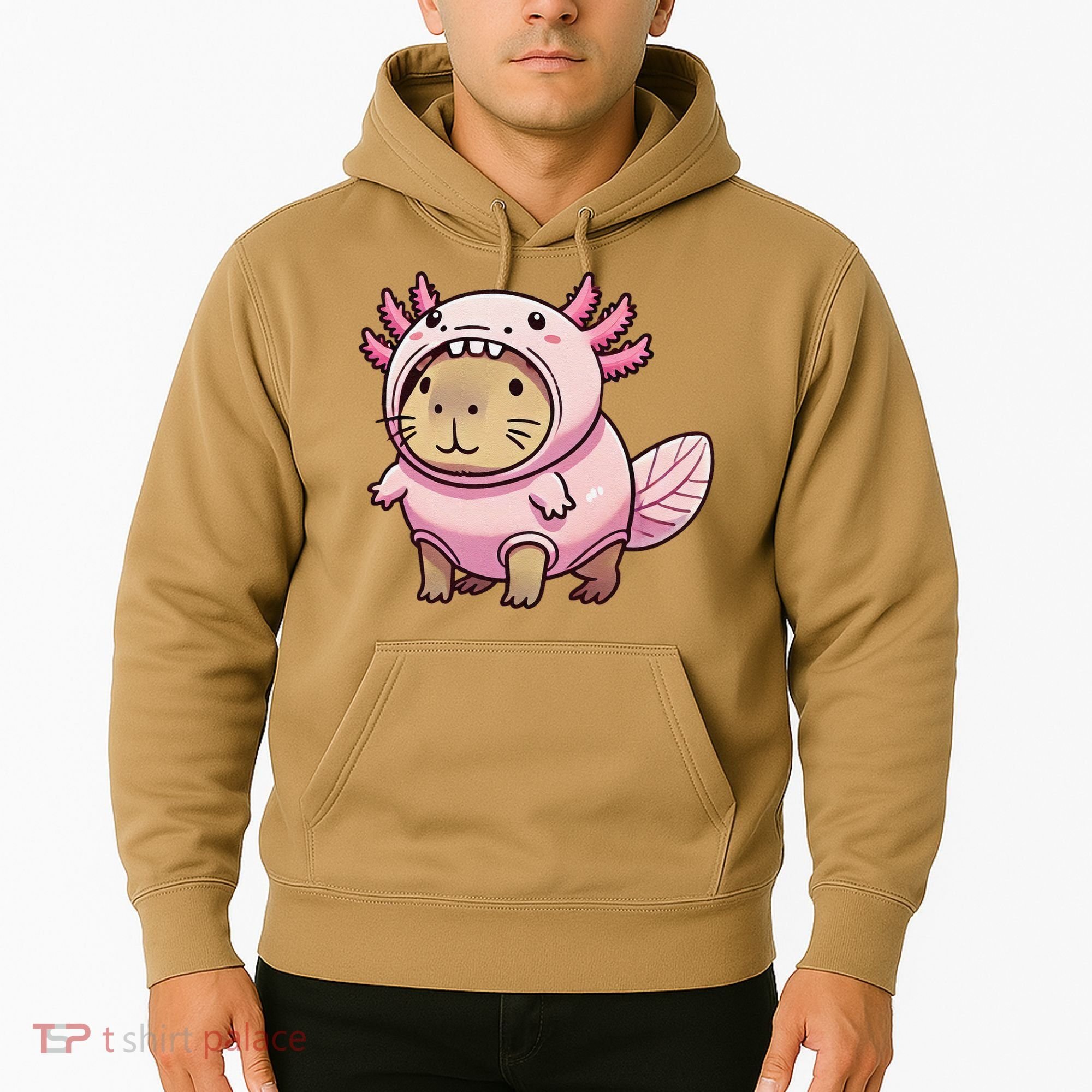 Kawaii Capybara Axolotl Hoodie