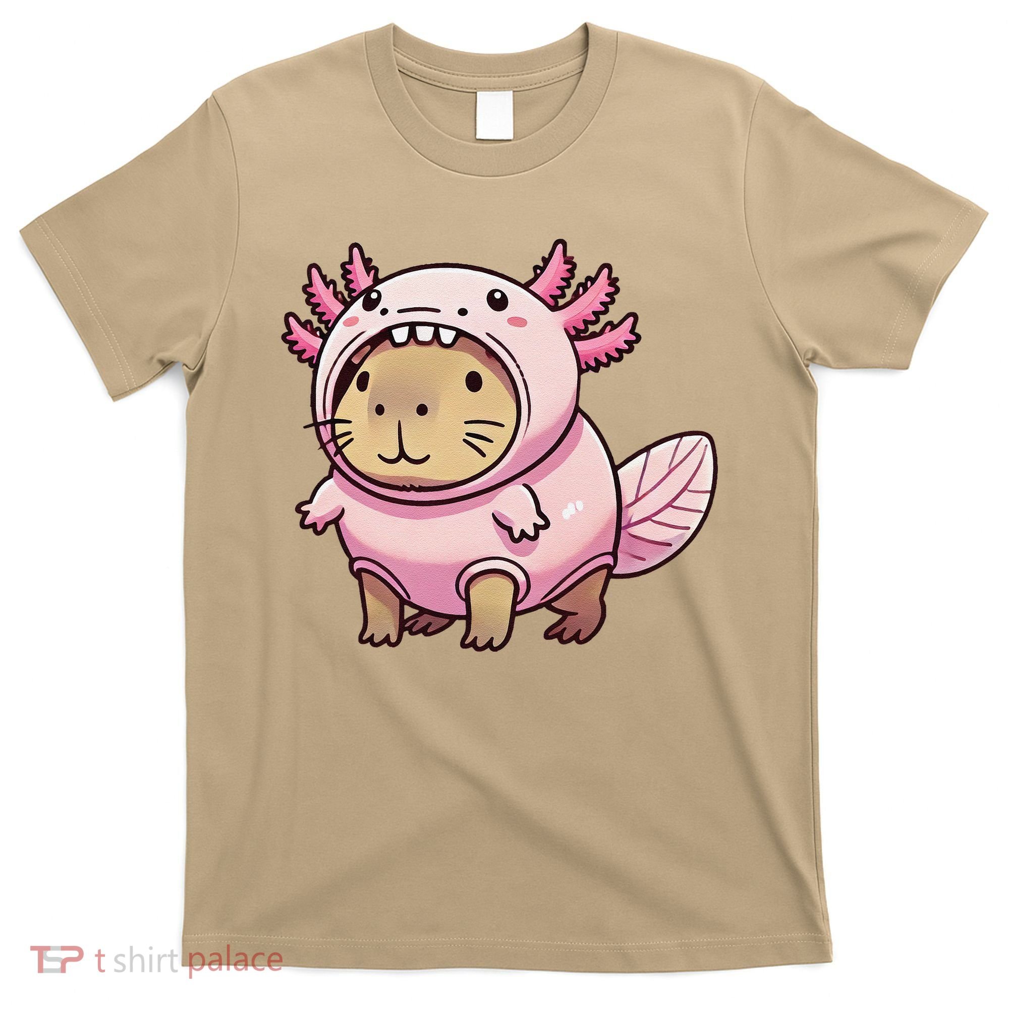 Kawaii Capybara Axolotl T-Shirt