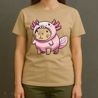 Kawaii Capybara Axolotl T-Shirt thumb 4