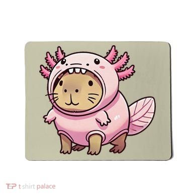 Kawaii Capybara Axolotl Mousepad