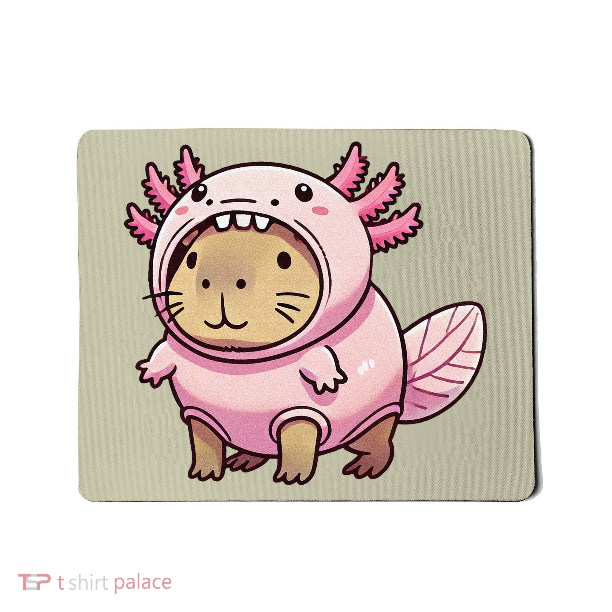 Kawaii Capybara Axolotl Mousepad