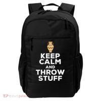 Keep Calm And Throw Stuff Pottery Ceramic Potter Ceramicist Backpack thumb 0