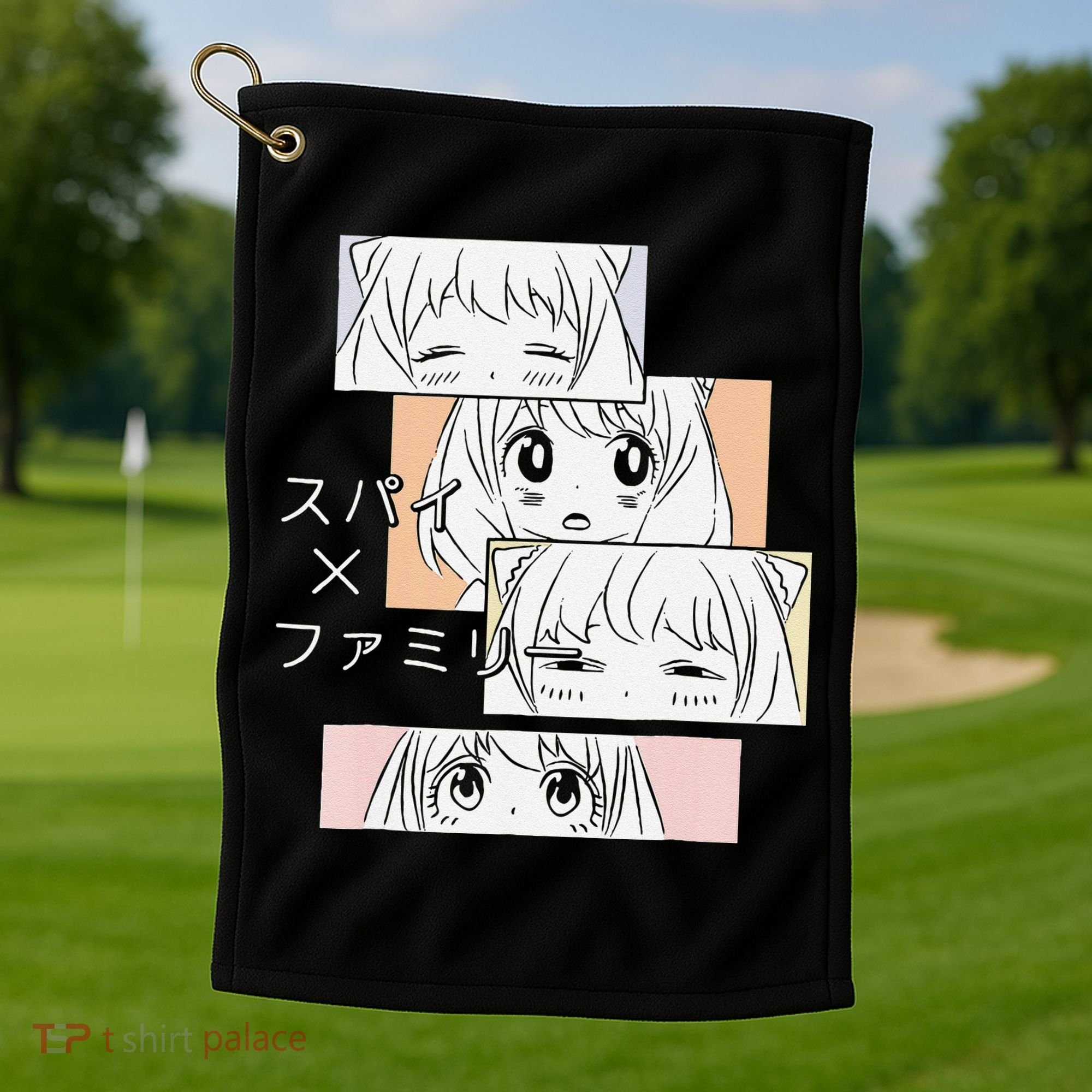 Kawaii Cute Anya Family x Spy  Golf Towel