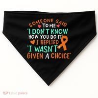 Kidney Cancer Awareness Ribbon Orange Fighter Chemo Cute Gift USA-Made Doggie Bandana thumb 0