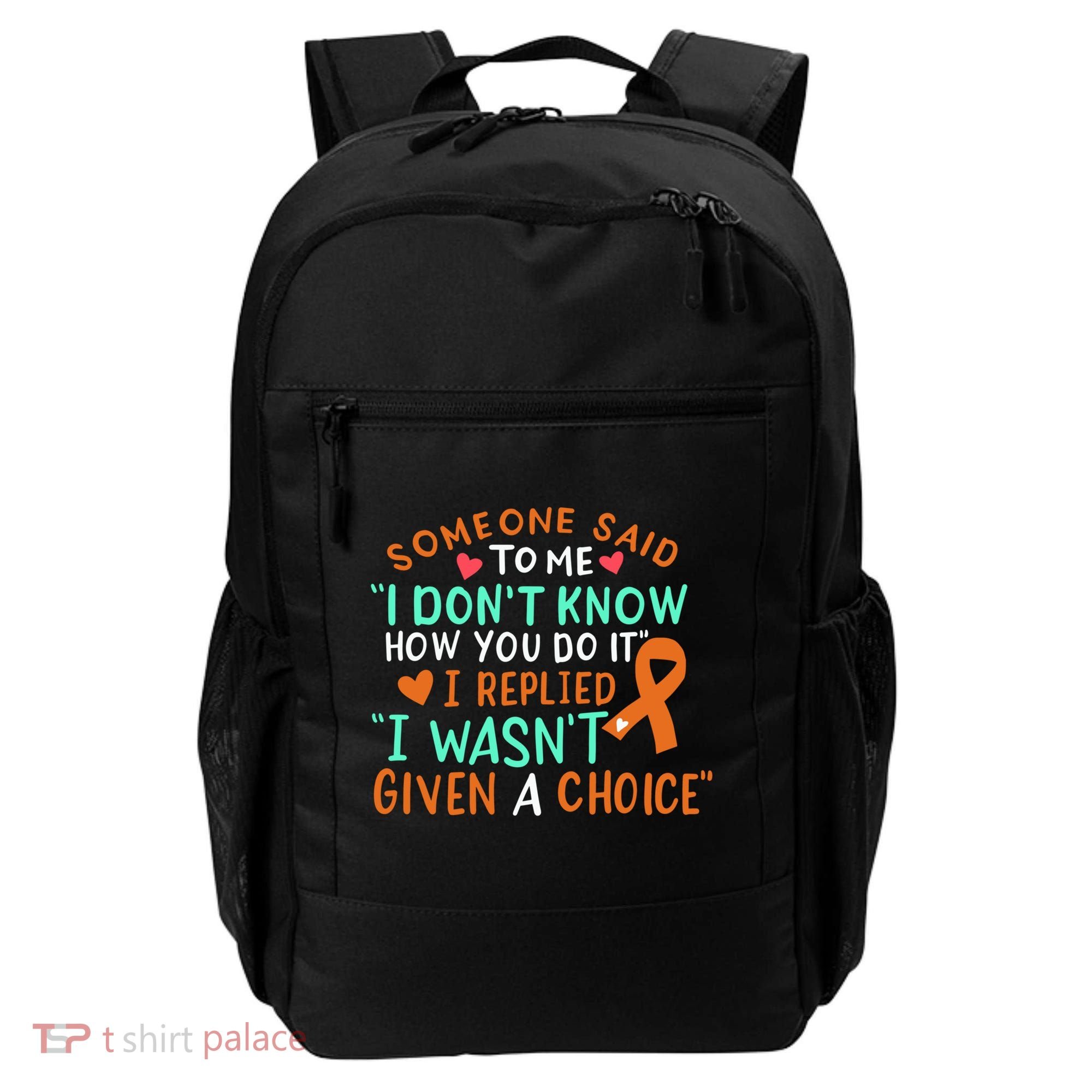Kidney Cancer Awareness Ribbon Orange Fighter Chemo Cute Gift Backpack