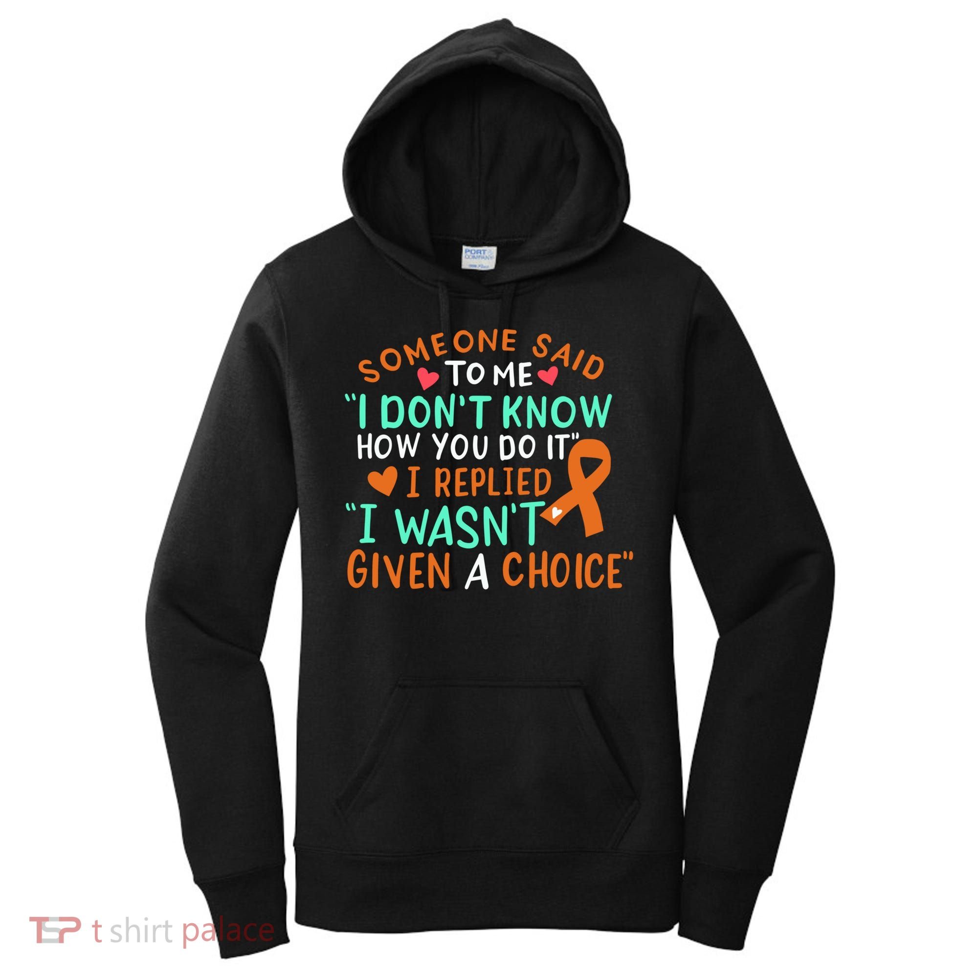 Kidney Cancer Awareness Ribbon Orange Fighter Chemo Cute Gift Women's Hoodie