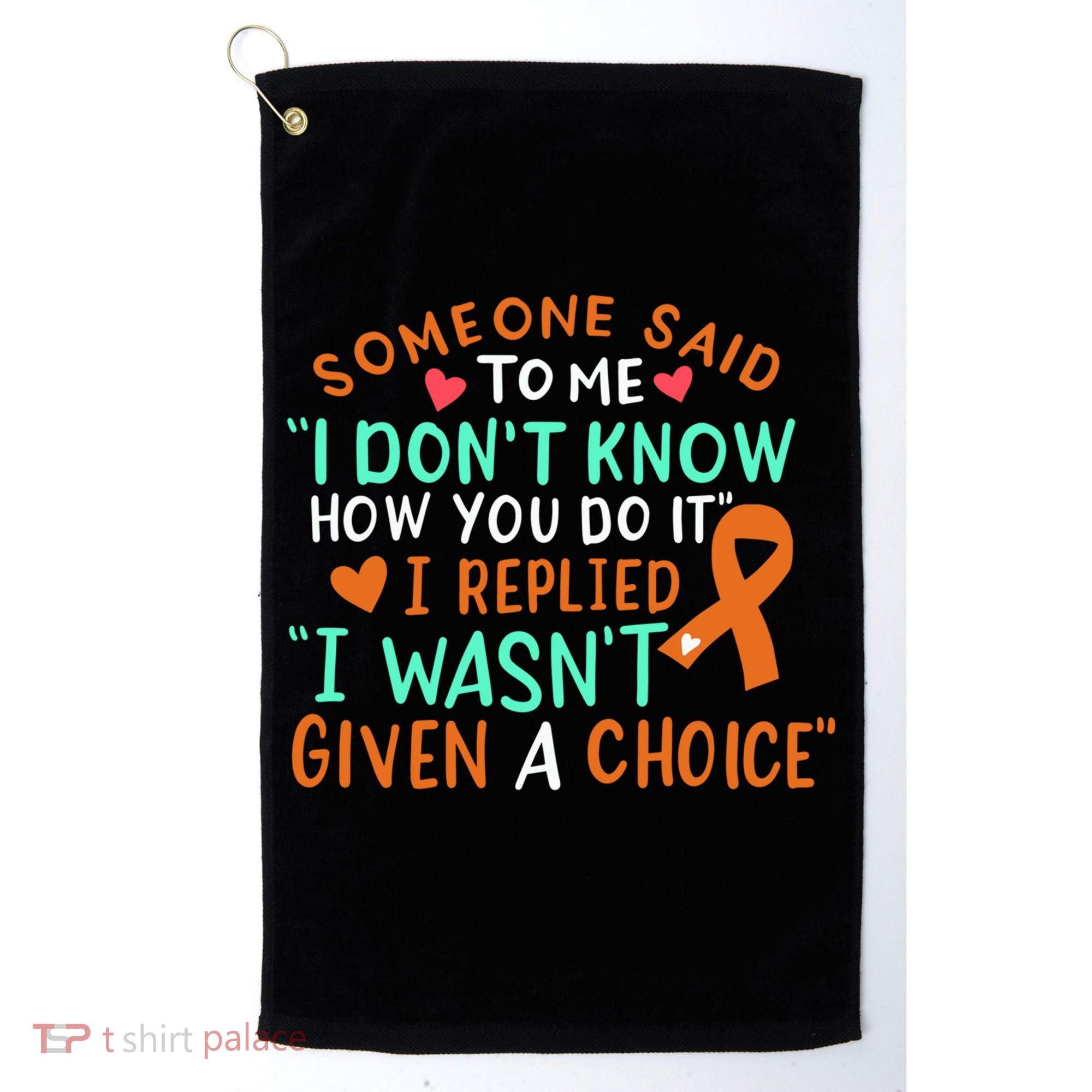 Kidney Cancer Awareness Ribbon Orange Fighter Chemo Cute Gift Golf Towel
