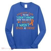 Kidney Cancer Awareness Ribbon Orange Fighter Chemo Cute Gift Long Sleeve Shirt thumb 0