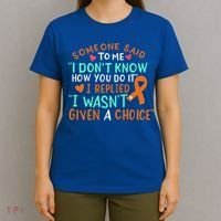 Kidney Cancer Awareness Ribbon Orange Fighter Chemo Cute Gift T-Shirt thumb 4