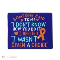 Kidney Cancer Awareness Ribbon Orange Fighter Chemo Cute Gift Mousepad thumb 0