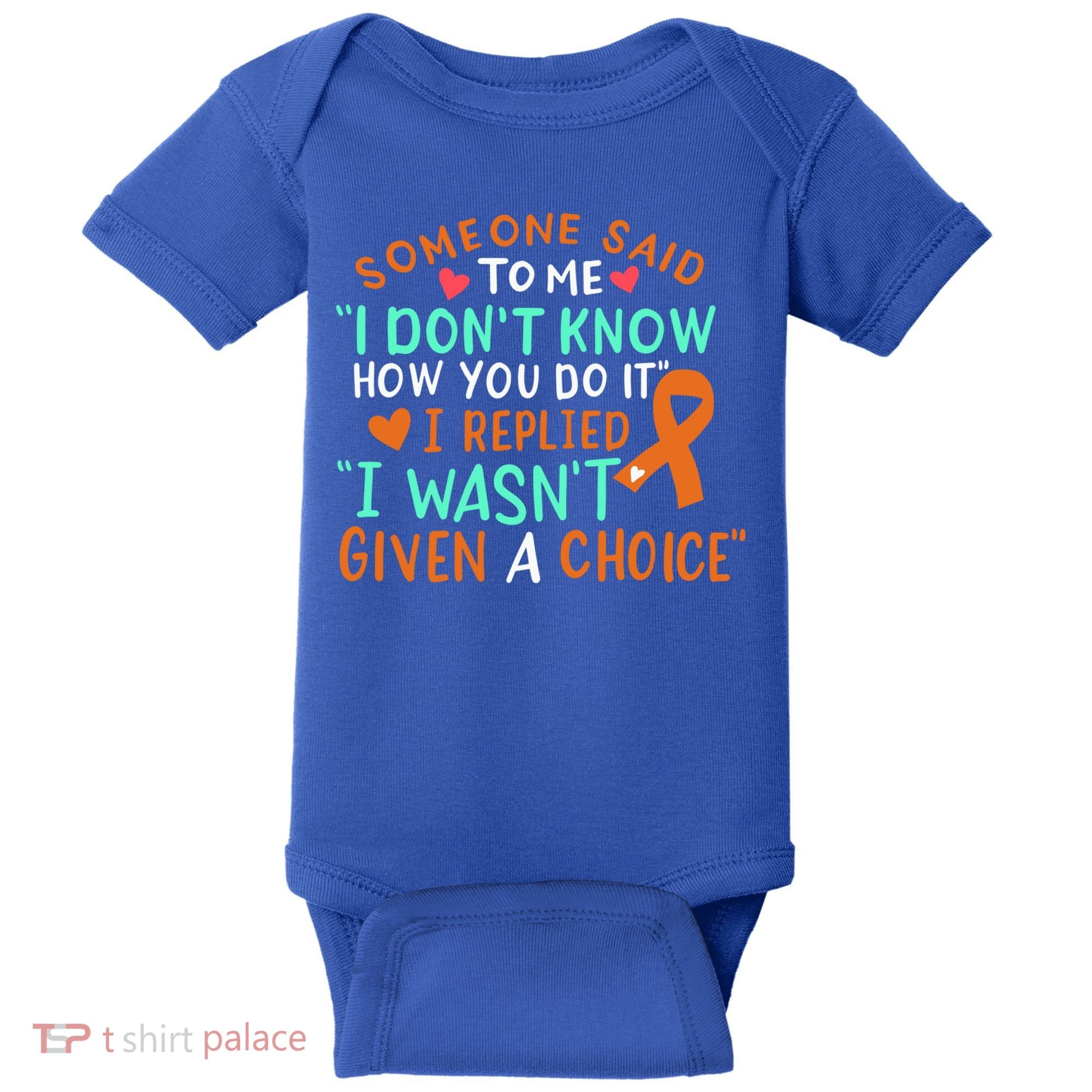 Kidney Cancer Awareness Ribbon Orange Fighter Chemo Cute Gift Baby Bodysuit