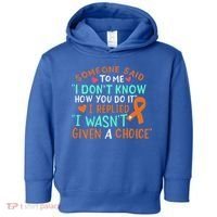Kidney Cancer Awareness Ribbon Orange Fighter Chemo Cute Gift Toddler Hoodie thumb 0