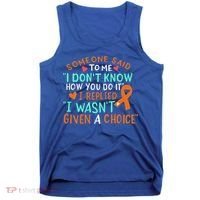 Kidney Cancer Awareness Ribbon Orange Fighter Chemo Cute Gift Tank Top thumb 0