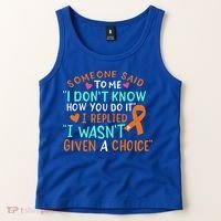 Kidney Cancer Awareness Ribbon Orange Fighter Chemo Cute Gift Tank Top thumb 2