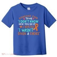 Kidney Cancer Awareness Ribbon Orange Fighter Chemo Cute Gift Toddler T-Shirt thumb 0