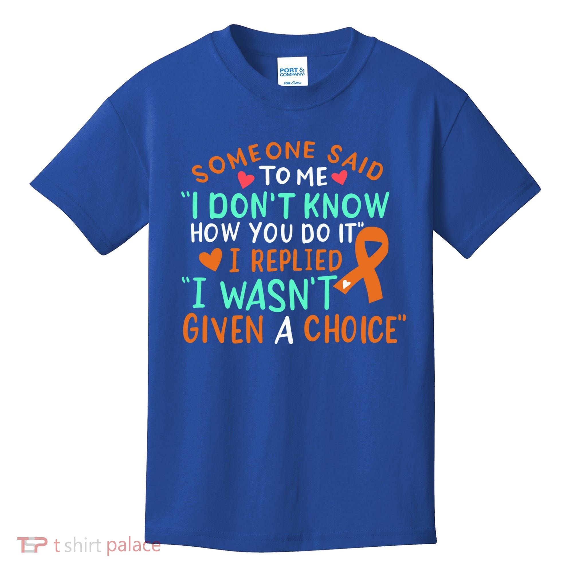 Kidney Cancer Awareness Ribbon Orange Fighter Chemo Cute Gift Kids T-Shirt