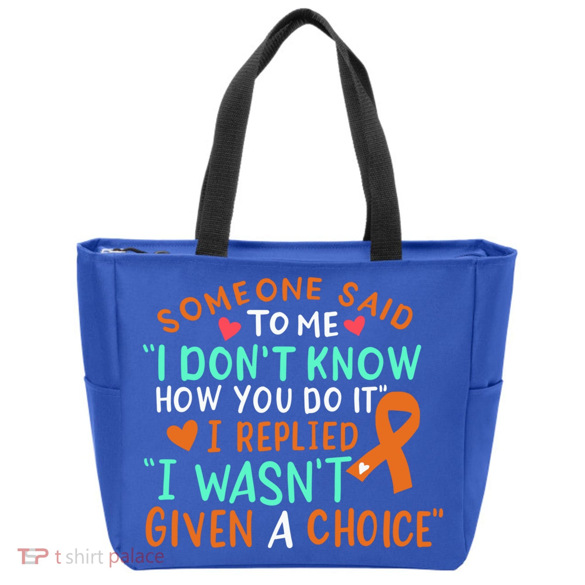 Kidney Cancer Awareness Ribbon Orange Fighter Chemo Cute Gift Tote Bag