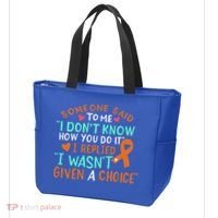 Kidney Cancer Awareness Ribbon Orange Fighter Chemo Cute Gift Tote Bag thumb 3