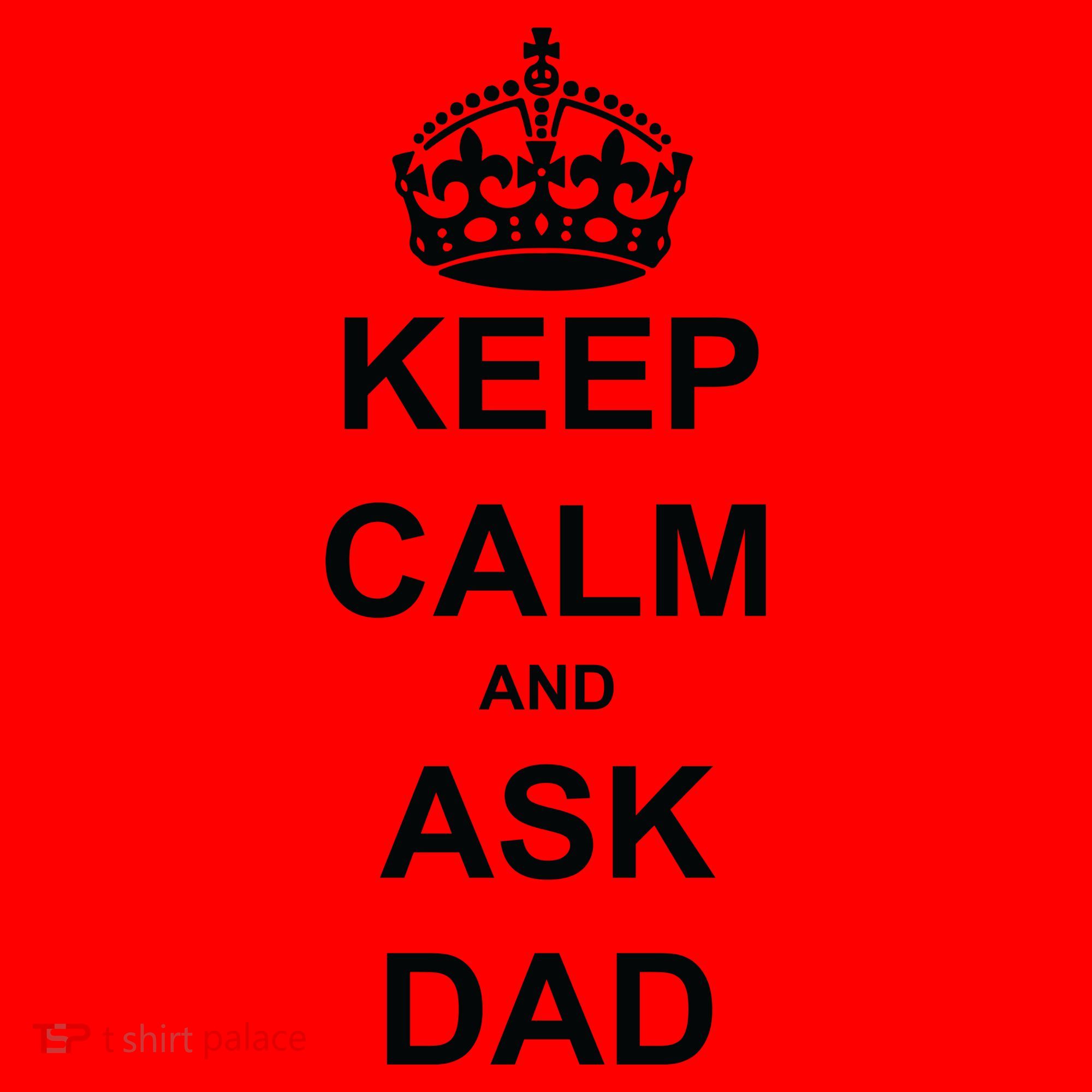 Keep Calm And Ask Dad Santa Hat