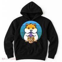 Kawaii Cute Boba Hamster Taro Bubble Pearl Milk Tea Hoodie thumb 0