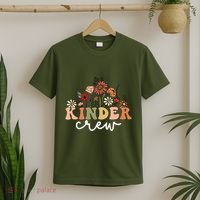 Kinder Crew Back To School Kindergarten Teacher Kinder Garten T-Shirt thumb 2