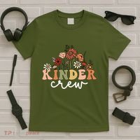 Kinder Crew Back To School Kindergarten Teacher Kinder Garten T-Shirt thumb 5