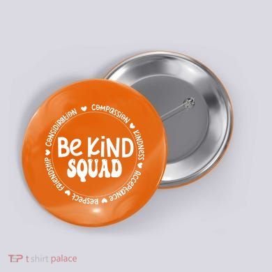 Kids Children Be Kind Squad We Wear Orange For Unity Day Button