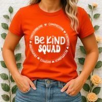 Kids Children Be Kind Squad We Wear Orange For Unity Day Women's T-Shirt thumb 2