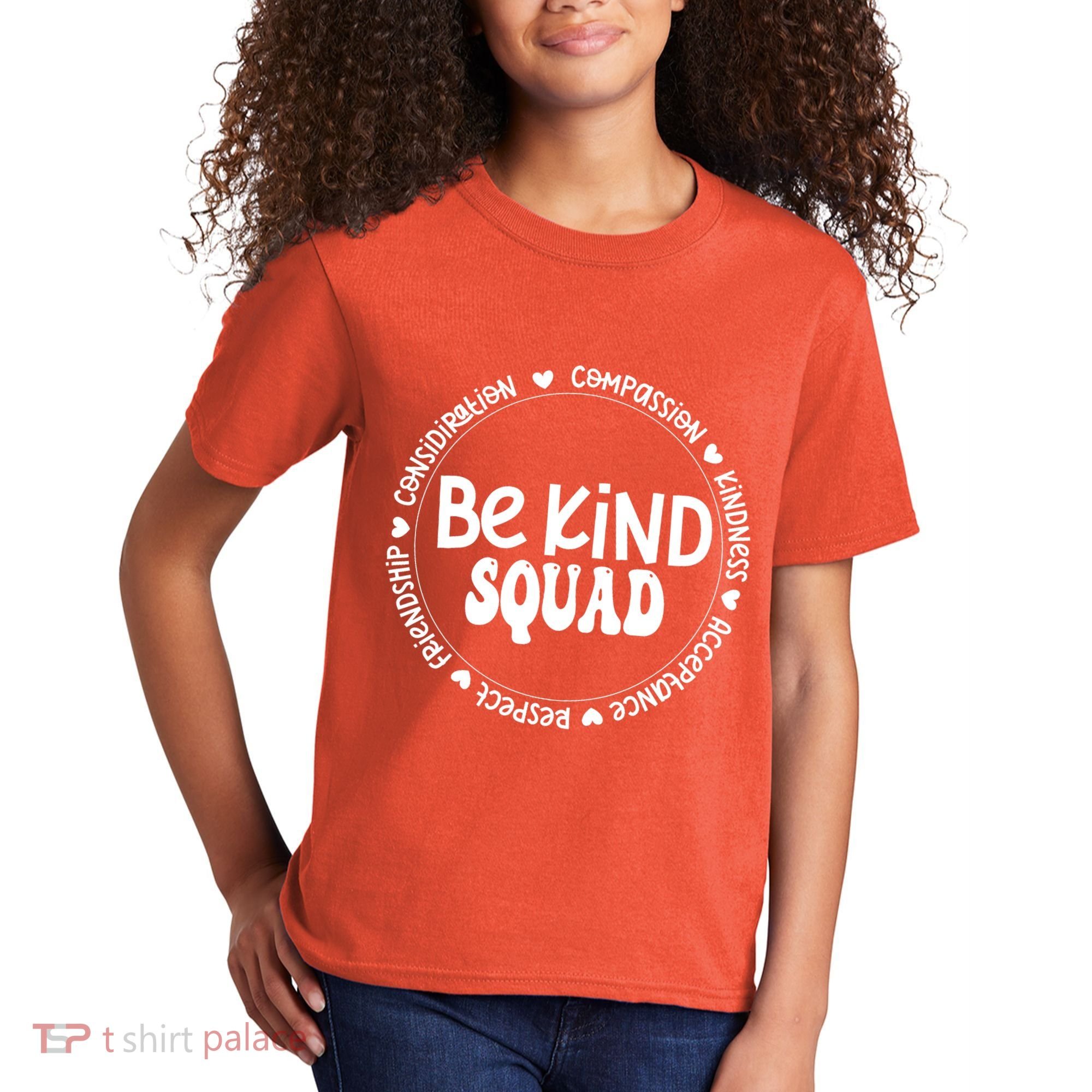 Kids Children Be Kind Squad We Wear Orange For Unity Day Kids T-Shirt