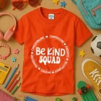 Kids Children Be Kind Squad We Wear Orange For Unity Day Kids T-Shirt thumb 3