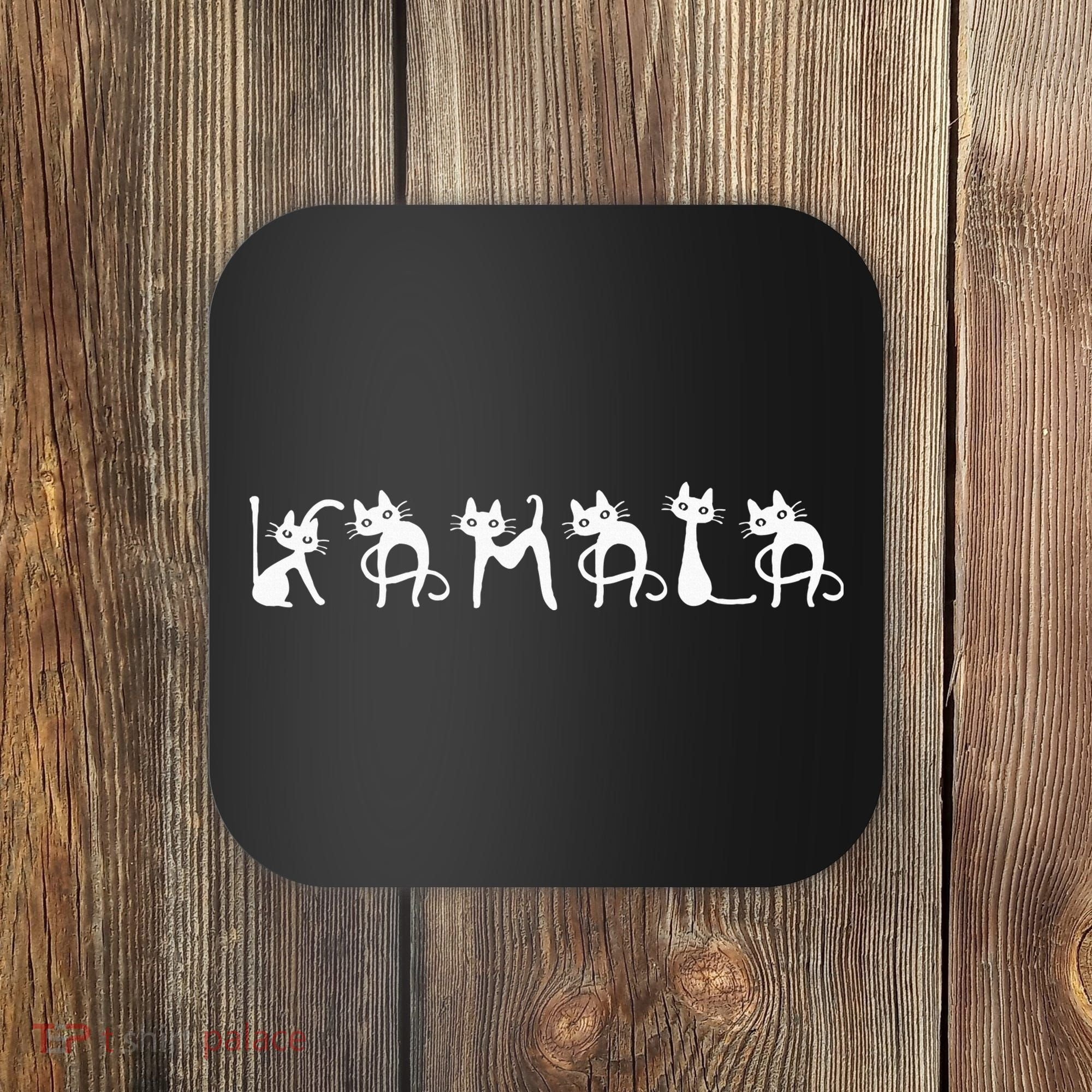 Kamala Cat Cute Cat Shaped Font Letters Subtle Comma La Coaster