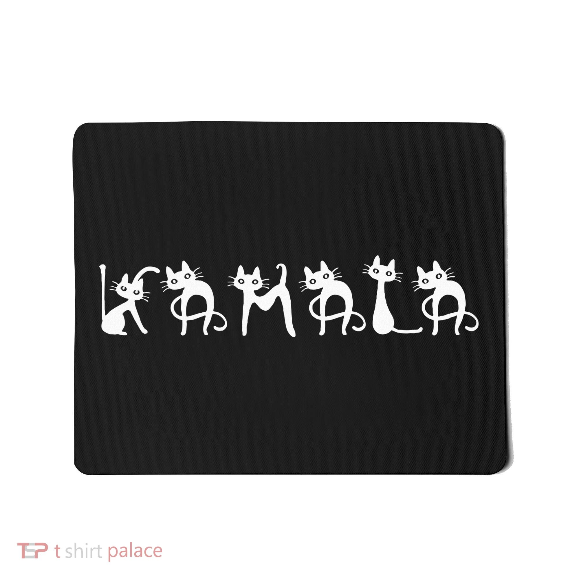 Kamala Cat Cute Cat Shaped Font Letters Subtle Comma La Mousepad