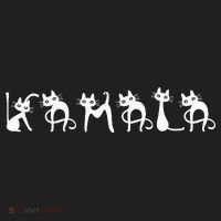 Kamala Cat Cute Cat Shaped Font Letters Subtle Comma La Golf Towel thumb 3