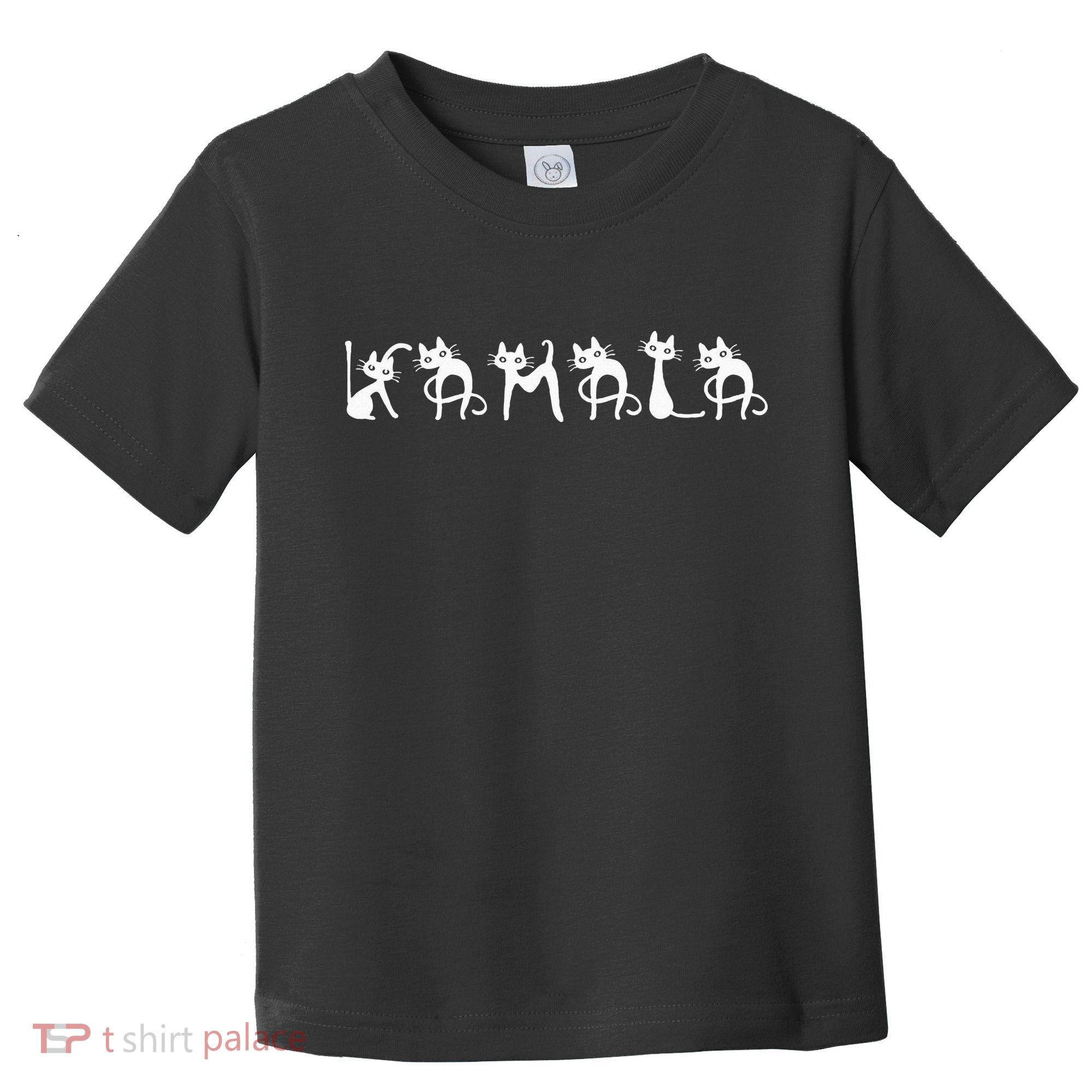 Kamala Cat Cute Cat Shaped Font Letters Subtle Comma La Toddler T-Shirt