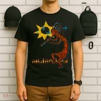 Kokopelli Concert Cool Fashion Native American T-Shirt thumb 6