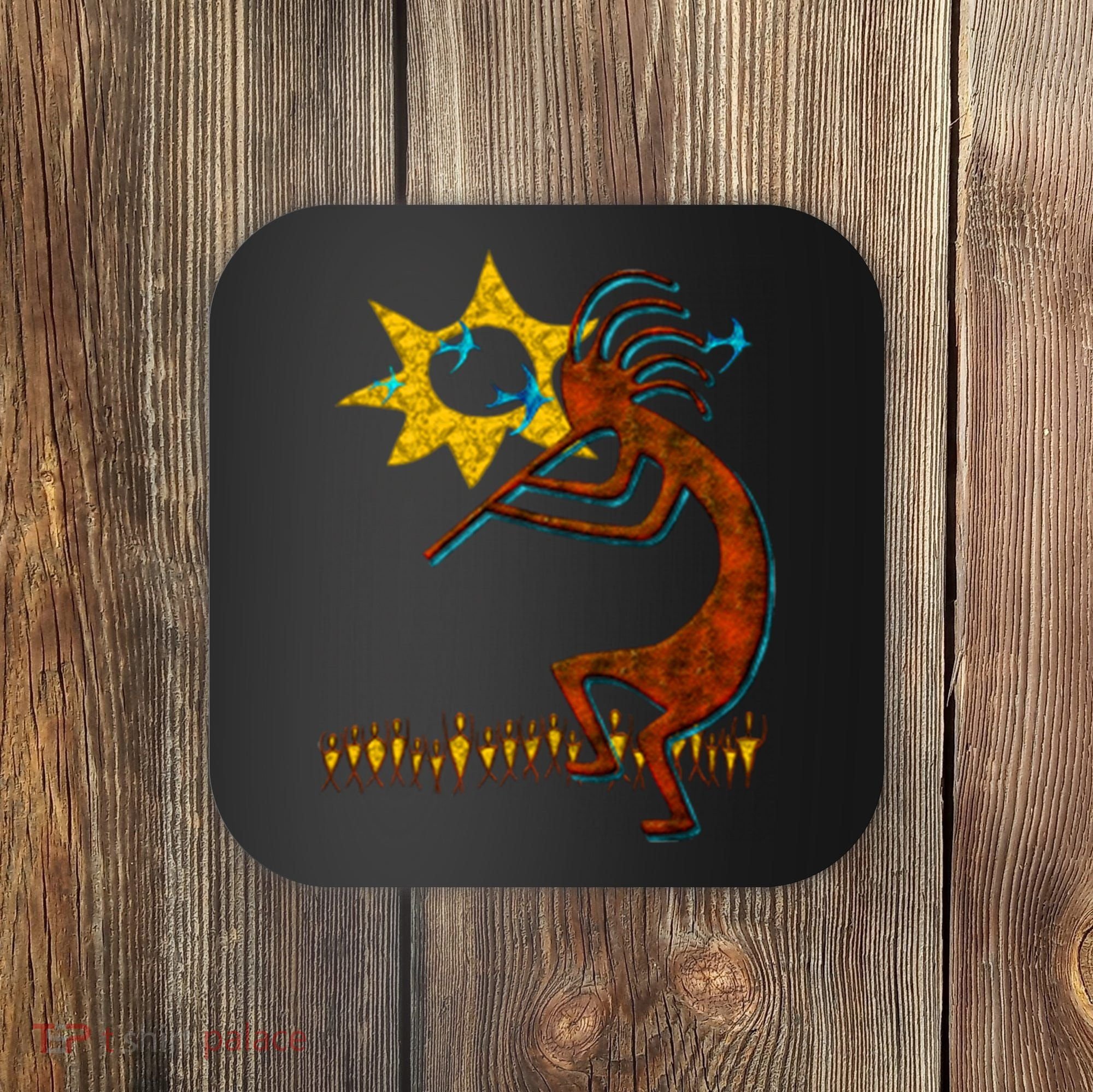 Kokopelli Concert Cool Fashion Native American Coaster
