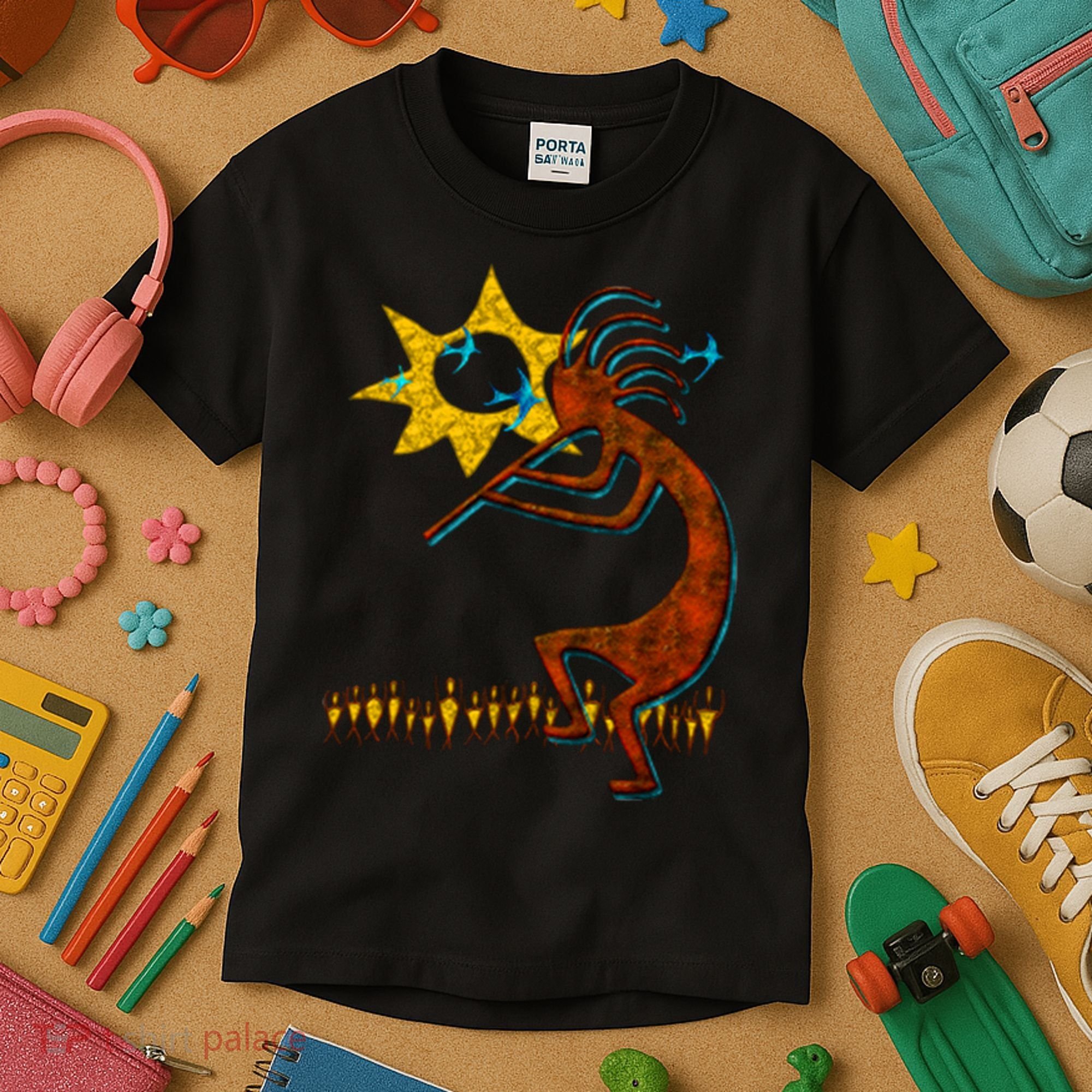 Kokopelli Concert Cool Fashion Native American Kids T-Shirt