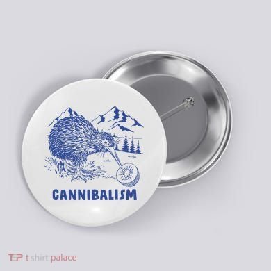 Kiwi Cannibal Cannibalism Button