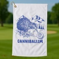 Kiwi Cannibal Cannibalism Golf Towel thumb 1