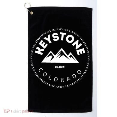 Keystone Colorado CO Mountain Town Funny Gift Elevated CO Skiing Gift Golf Towel